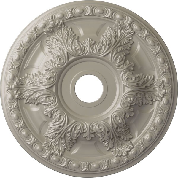 Ekena Millwork Granada Ceiling Medallion (Fits Canopies up to 7 1/8"), 23 3/8"OD x 3 5/8"ID x 2 1/2"P, Pearl White CM23GAPWS - main